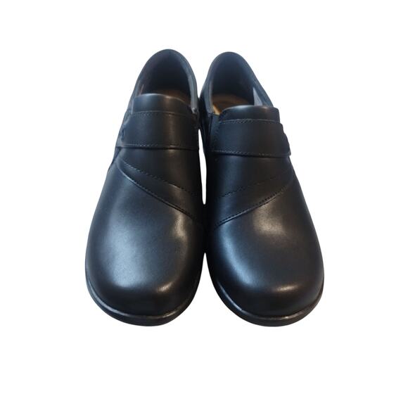 Clarks Angie Pearl Women's size 10W Office Career Comfy Leather Casual Loafers - Picture 5 of 12